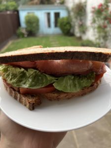Bacon, lettuce and tomato sandwich