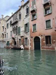 Venetian houses as seen from the canal